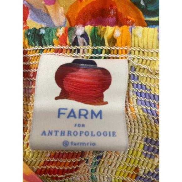 Anthropologie x Farm Rio Textured Tropical Maxi Dress Size XS - Picture 12 of 12